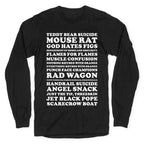 Andy Dwyer Band Names Longsleeve Tee