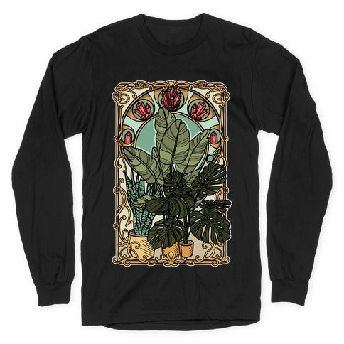 Art Nouveau House Plants Longsleeve Tee