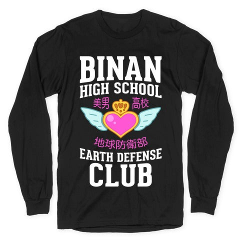 Binan High School Earth Defense Club (Pink) Longsleeve Tee
