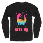 Bite Me Dinosaur Longsleeve Tee