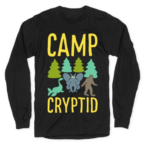 Camp Cryptid White Print Longsleeve Tee