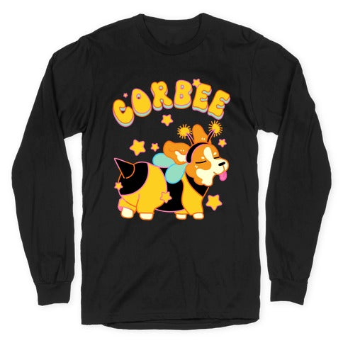 Corbee Corgi in a Bee Costume Longsleeve Tee