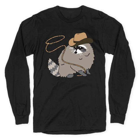 Cowboy Raccoon Lasso Longsleeve Tee