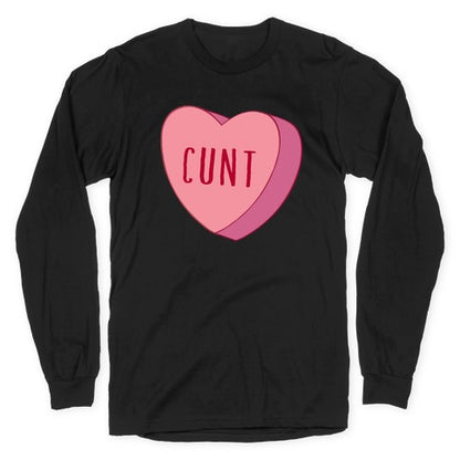 Cunt Candy Heart  Longsleeve Tee