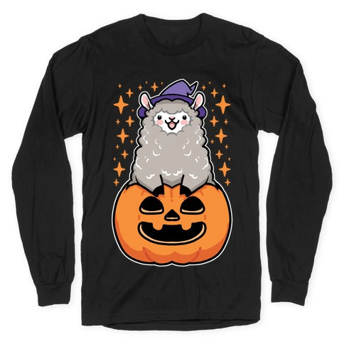 Cute Halloween Alpaca Longsleeve Tee