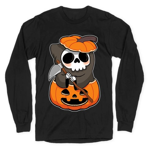 Cute Halloween Grim Reaper Longsleeve Tee