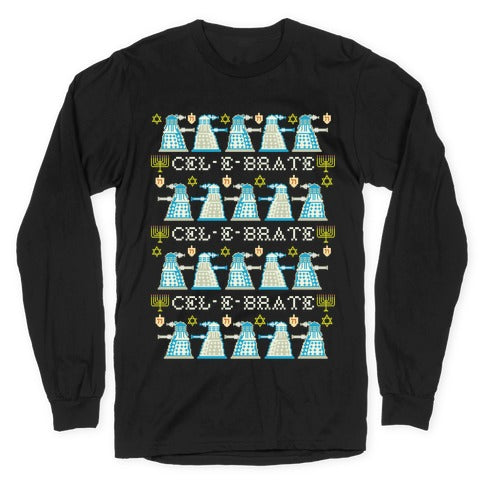 Dalek Hanukkah Sweater Longsleeve Tee
