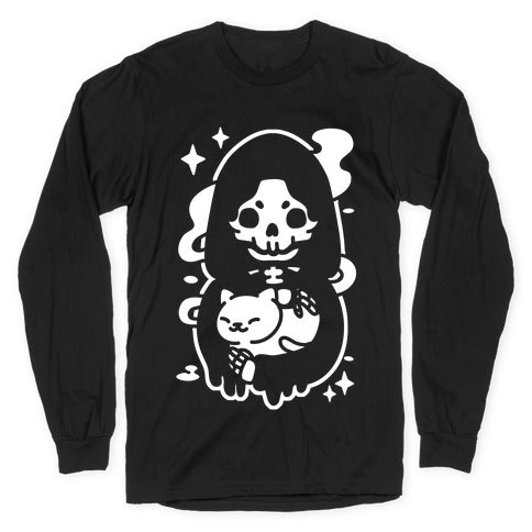 Death and Kitty Longsleeve Tee