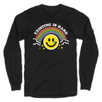 Existing Is Hard Rainbow Smile Longsleeve Tee
