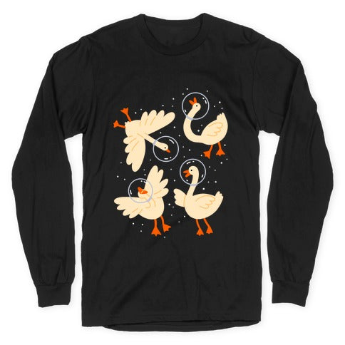 Geese In Space Longsleeve Tee