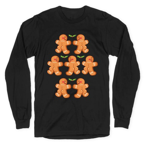 Gingerbread Butts Pattern Longsleeve Tee