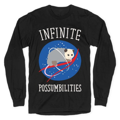 Infinite Possumbilities Parody White Print Longsleeve Tee