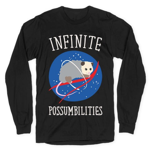 Infinite Possumbilities Parody White Print Longsleeve Tee
