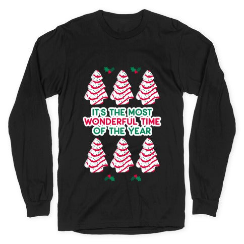 It's the Most Wonderful Time of the Year (Holiday Tree Cake Time) Longsleeve Tee
