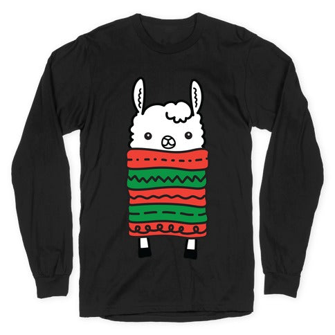 Long Llama Scarf Longsleeve Tee