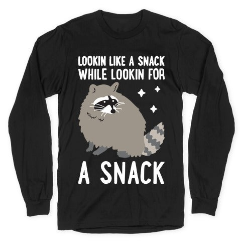 Lookin For A Snack Raccoon Longsleeve Tee