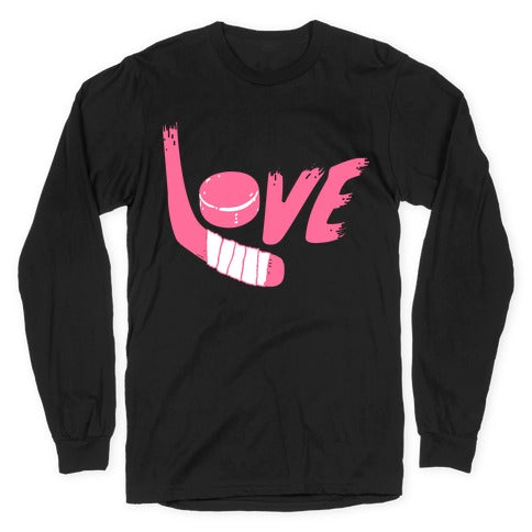 Love Hockey (Pink Letters)  Longsleeve Tee
