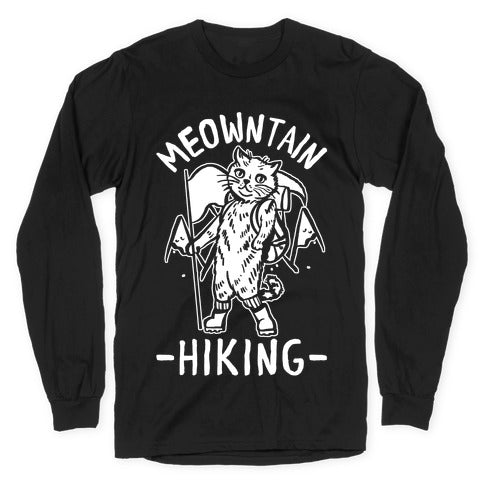 Meowntain Hiking Cat Longsleeve Tee