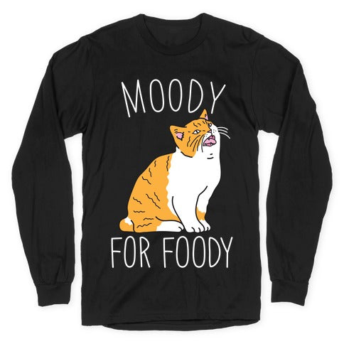 Moody For Foody Cat Longsleeve Tee