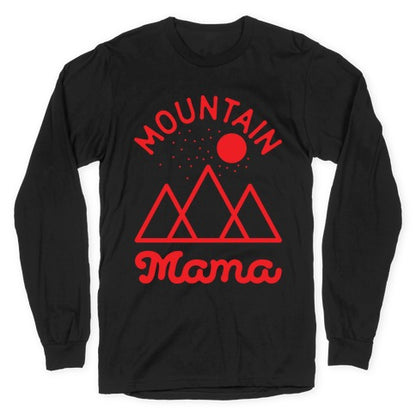 Mountain Mama Red Longsleeve Tee