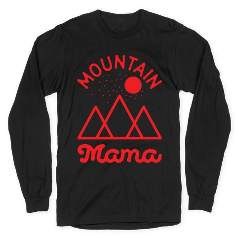 Mountain Mama Red Longsleeve Tee