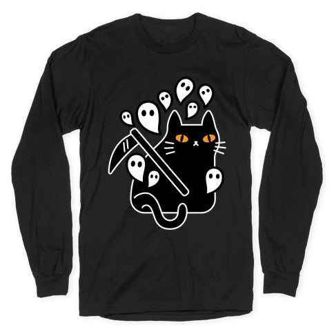 Nine Lives Reaper Cat Longsleeve Tee