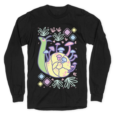 Pastel Mushroom Snail Longsleeve Tee