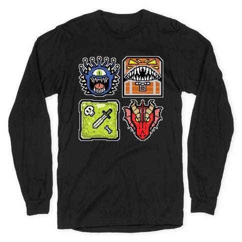 Pixel DnD Monsters Longsleeve Tee