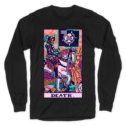 Pixelated Death Tarot Card Longsleeve Tee