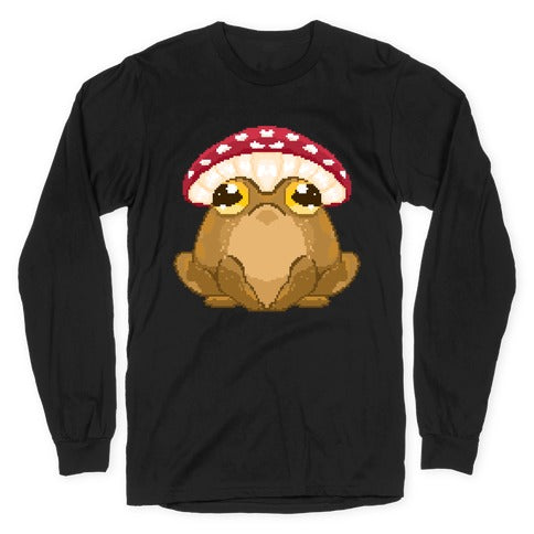 Pixelated Toad in Mushroom Hat Longsleeve Tee