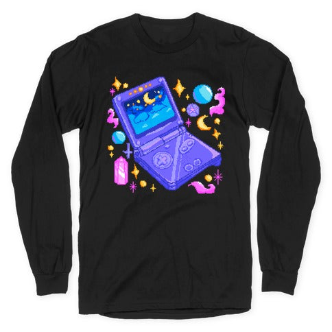 Pixelated Witchy Game Boy  Longsleeve Tee