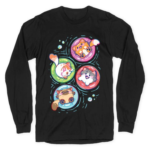 Pool Party Cats Longsleeve Tee