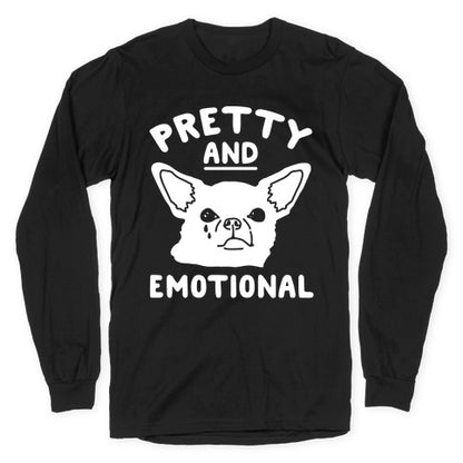 Pretty and Emotional White Print Longsleeve Tee