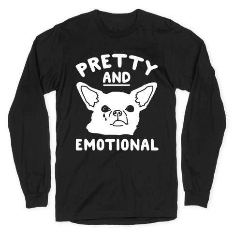 Pretty and Emotional White Print Longsleeve Tee