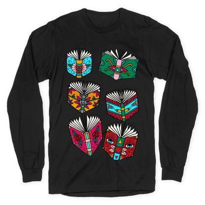 Punk Book Tattoo Pattern Longsleeve Tee