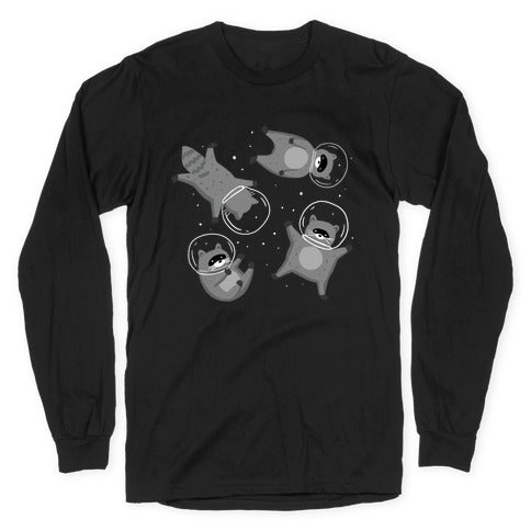 Raccoons In Space Longsleeve Tee