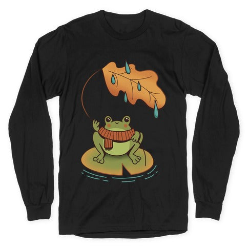 Rainy Fall Frog Longsleeve Tee
