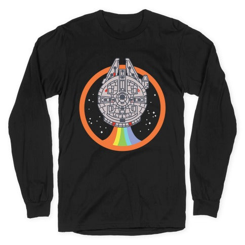 Retro Rainbow Falcon Longsleeve Tee