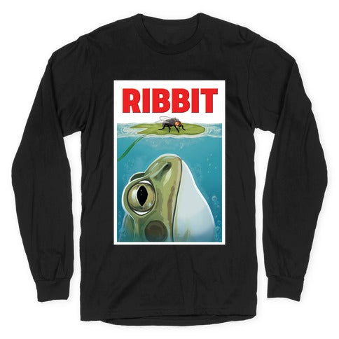 Ribbit Jaws Parody Longsleeve Tee