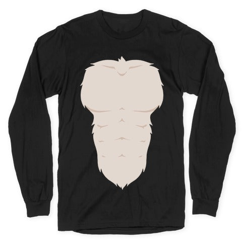 Ripped Furry Chest Longsleeve Tee