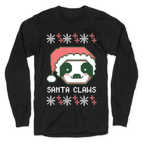 Santa Claws - Sloth Longsleeve Tee