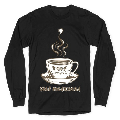 Self Medicated Coffee Longsleeve Tee