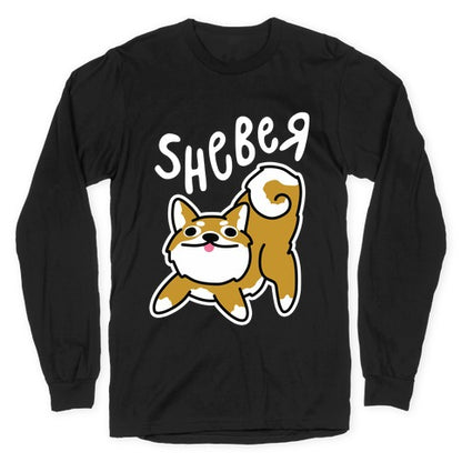 Sheber Derpy Shiba Longsleeve Tee