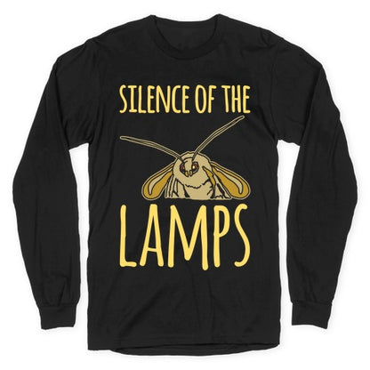 Silence of The Lamps Moth Parody White Print Longsleeve Tee