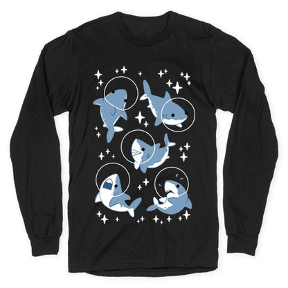 Space Shark Pattern Longsleeve Tee