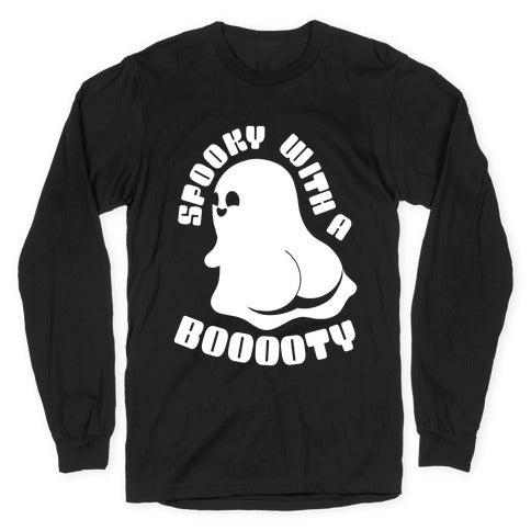 Spooky With A Booooty Ghost Longsleeve Tee