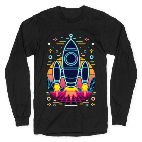 Synthwave Space Exploration Longsleeve Tee