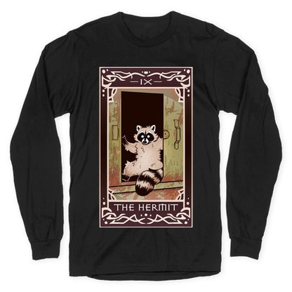 The Hermit Raccoon Tarot Card Longsleeve Tee