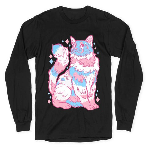 Transgender Pride Cat Longsleeve Tee