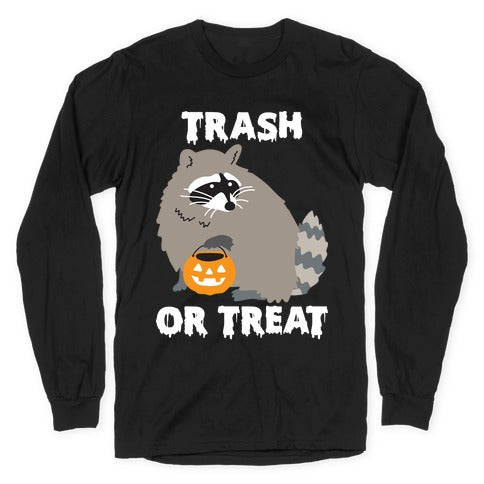 Trash Or Treat Raccoon Longsleeve Tee